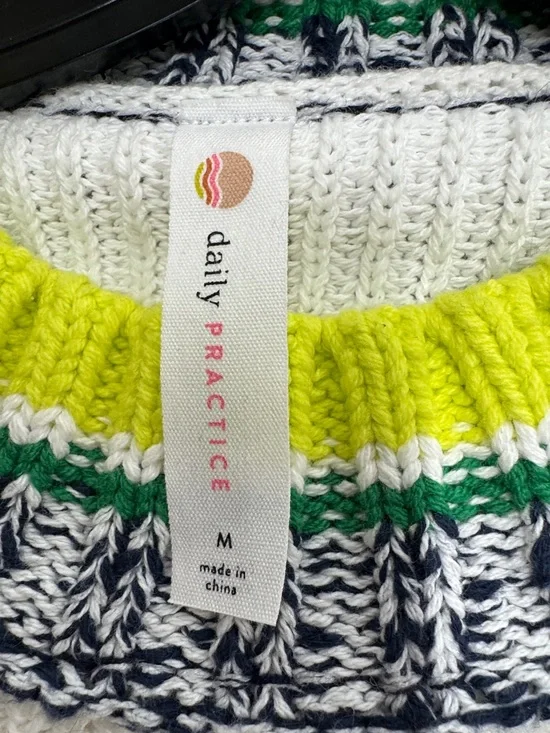 NWT Anthropologie Daily Practice Le Tour Crew Neck Sweater Size M - Picture 2 of 7